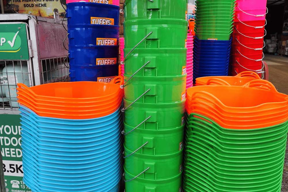 Animal feeders and buckets for sale at Murrumbateman Rural Supplies, serving Murrumbateman, Yass, Yass Valley region